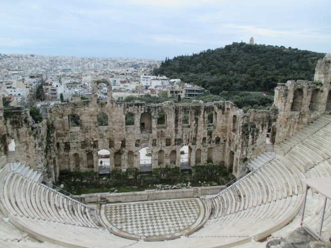 Amphitheater with the city in the background